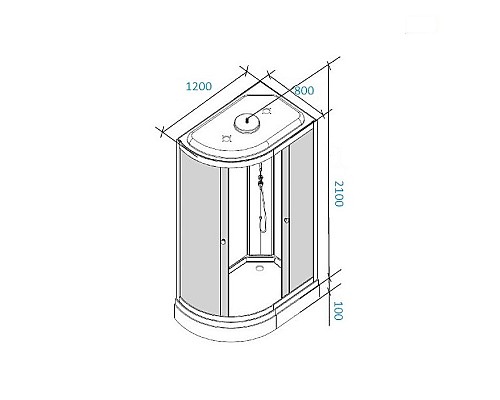 Душевая кабина Parly Effect 120x80 EF1231R без гидромассажа