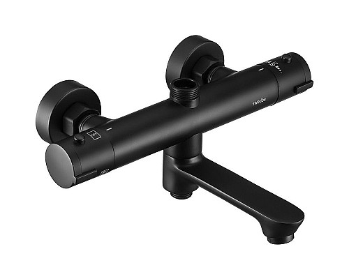 Смеситель для ванны Swedbe Hermes 9042B с термостатом Черный матовый