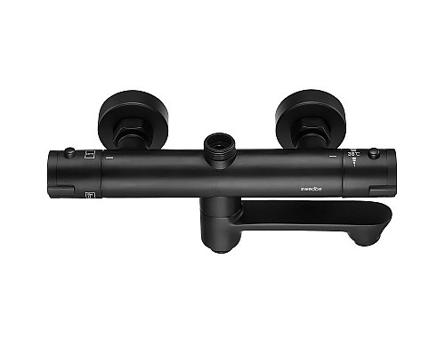 Смеситель для ванны Swedbe Hermes 9042B с термостатом Черный матовый