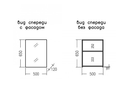 Зеркальный шкаф СанТа Аврора 50 700332 Белый