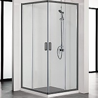 Душевой уголок Aquatek 100х100 AQ ARI KV 10020BL профиль Черный стекло прозрачное