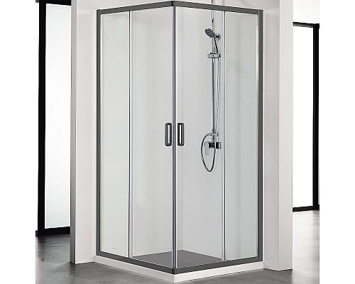 Душевой уголок Aquatek 100х100 AQ ARI KV 10020BL профиль Черный стекло прозрачное