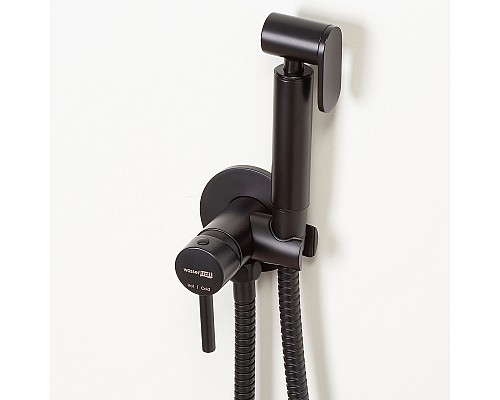Гигиенический душ со смесителем WasserKRAFT A70638 Черный матовый