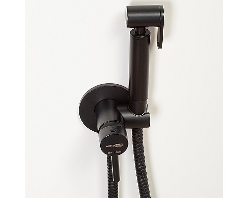 Гигиенический душ со смесителем WasserKRAFT A70638 Черный матовый