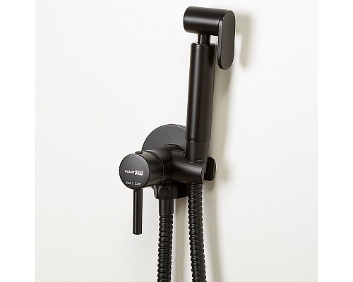Гигиенический душ со смесителем WasserKRAFT A70638 Черный матовый