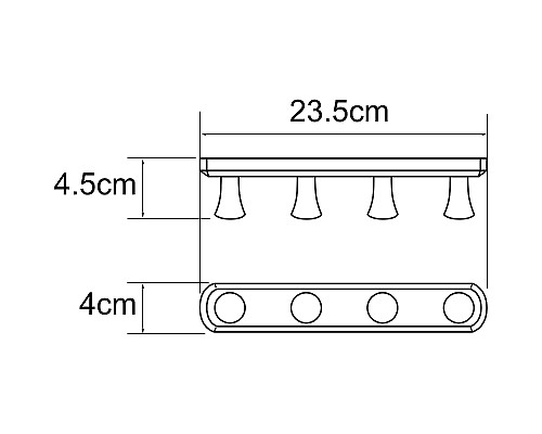 Вешалка для полотенец WasserKRAFT K-1074N Черный
