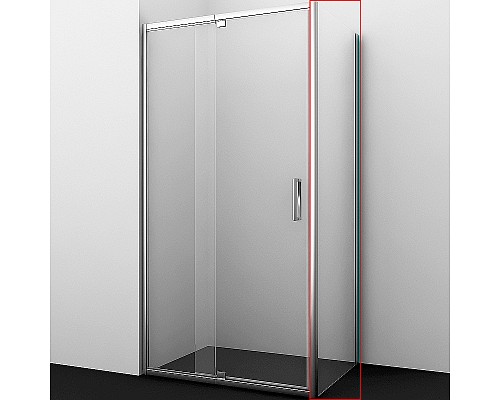 Душевая стенка WasserKRAFT Berkel 80 48P06-RP80 профиль Хром стекло прозрачное