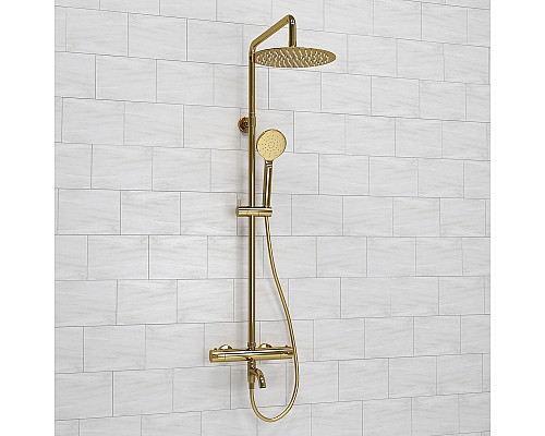 Душевая система WasserKRAFT A188.208.207.PG Thermo с термостатом Золото глянцевое