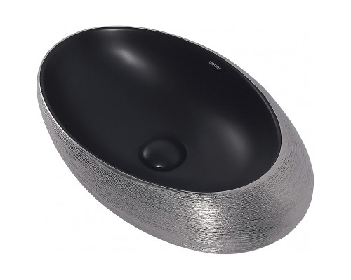 Раковина-чаша Abber Bequem 49 AC2107BS Черный матовый Серебро
