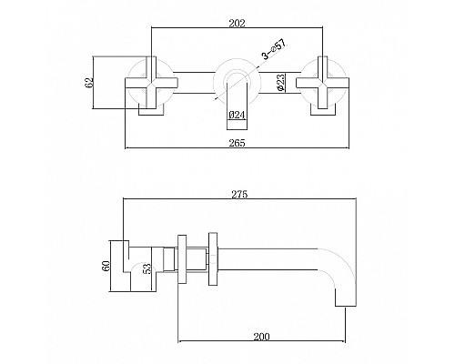 Смеситель для раковины Abber Wasser Kreis AF81121 Хром