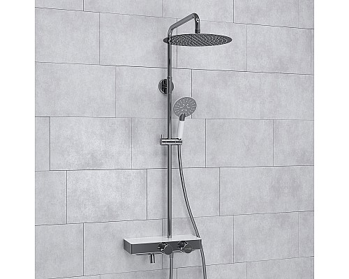 Душевая система WasserKRAFT A113.116.058.CH Thermo с термостатом Хром Белая