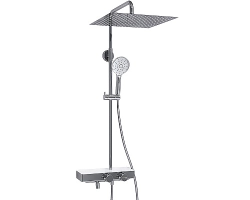 Душевая система WasserKRAFT A113.119.127.CH Thermo с термостатом Хром Белая