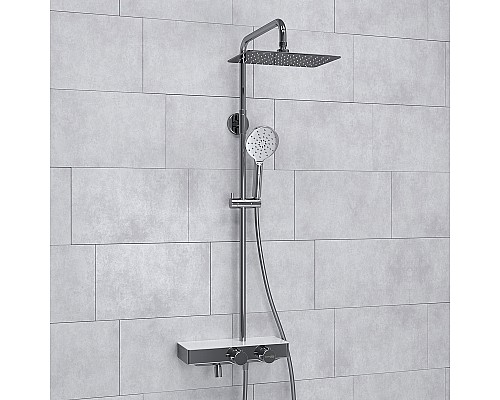 Душевая система WasserKRAFT A113.069.127.CH Thermo с термостатом Хром Белая