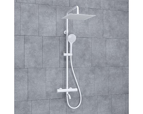 Душевая система WasserKRAFT A188.163.155.WM Thermo с термостатом Белый матовый