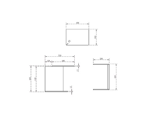 Столик Abber Stein AS1636 Белый