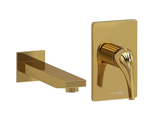 Смеситель для раковины WasserKRAFT A71573 Золото глянцевое