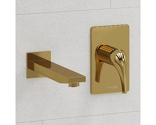 Смеситель для раковины WasserKRAFT A71573 Золото глянцевое