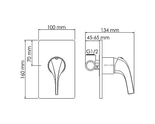 Смеситель для раковины WasserKRAFT A71573 Золото глянцевое