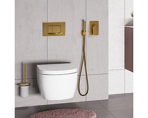Гигиенический душ со смесителем WasserKRAFT А55094 Золото матовое