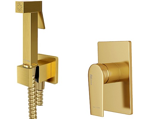 Гигиенический душ со смесителем WasserKRAFT А55094 Золото матовое