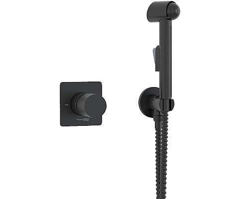 Гигиенический душ со смесителем WasserKRAFT A07436 Черный матовый