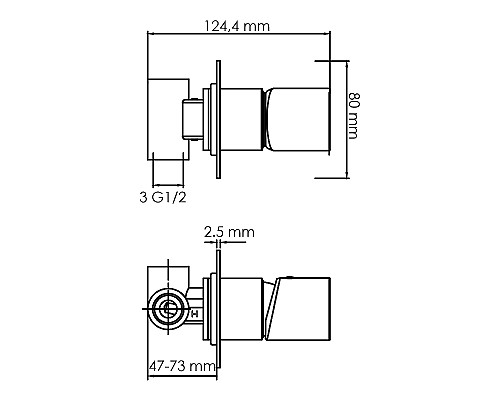 Гигиенический душ со смесителем WasserKRAFT A07436 Черный матовый