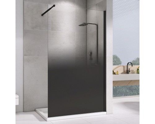Душевая перегородка Abber Immer Offen 120 AG69121BD профиль Черный стекло прозрачное тонированное