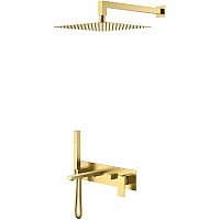 Душевая система Boheme Qubic 474-MG Золото матовое