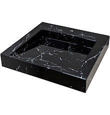 Раковина Stella Polar Берта 60 SP-00001403 на стиральную машину Черный мрамор