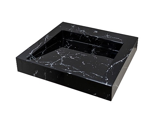 Раковина Stella Polar Берта 60 SP-00001403 на стиральную машину Черный мрамор