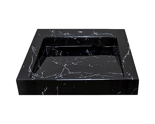 Раковина Stella Polar Берта 60 SP-00001403 на стиральную машину Черный мрамор