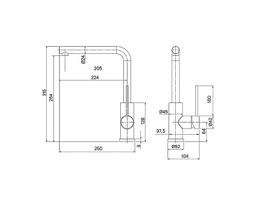 Смеситель для кухни Iddis Rule RULSBL0i05 Хром