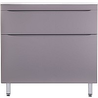 Тумба под раковиной Style Line Бергамо мини 90 Люкс Plus СС-00002362 Серая антискрейч