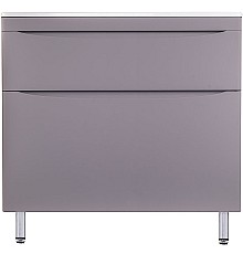 Тумба под раковиной Style Line Бергамо мини 90 Люкс Plus СС-00002362 Серая антискрейч