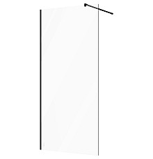 Душевая перегородка STWORKI Берген 100 MV-BE-100-BL профиль Черный матовый стекло прозрачное