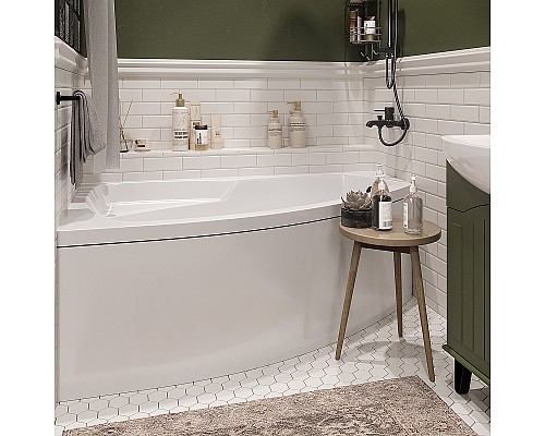 Акриловая ванна STWORKI Монтре 160x95 L Mn1600L без гидромассажа