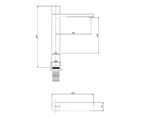 Смеситель для раковины Abber Rund AF8711B Черный матовый