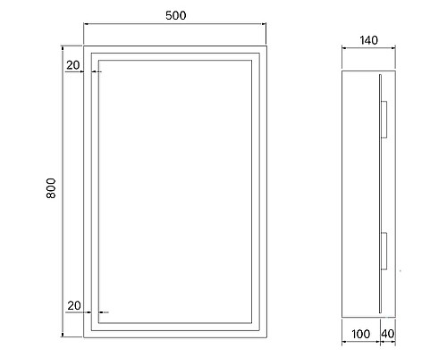 Зеркальный шкаф Iddis Zodiac 50 ZOD5000i99 с подсветкой Белый