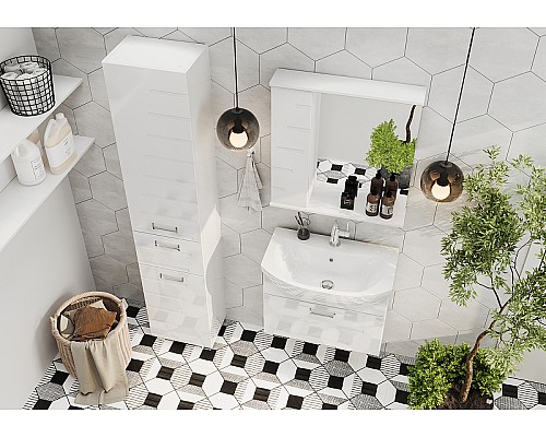 Зеркало со шкафом Volna Joli 70 L zsJOLI70.L-01 с подсветкой Белое