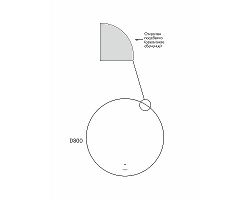 Зеркало Reflection Hoop D800 RF4311HO с подсветкой с бесконтактным выключателем и диммером