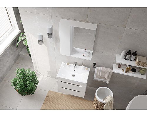 Тумба под раковину Volna Lake 70.2Y tpLAKE70.2Y-01 подвесная Белая