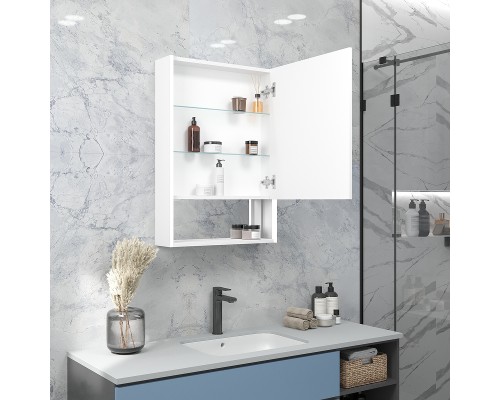 Зеркальный шкаф Reflection Box 600х800 RF2422WH с подсветкой Белый матовый