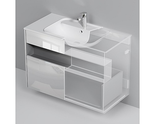 Тумба под раковину AM.PM Func 100 M8FFUX1001WG подвесная Белая глянцевая