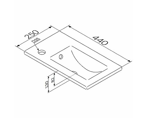 Раковина AM.PM X-Joy 45 R M85AWCC0452WG64 Белая