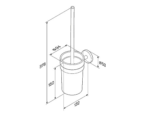 Ершик для унитаза AM.PM X-Joy A85A33322 Черный матовый