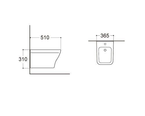 Биде Aquatek Амадео AQ1663-00 подвесное Белое