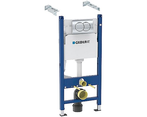 Инсталляция Geberit Delta 458.149.21.1 для унитаза с клавишей смыва Хром глянцевый