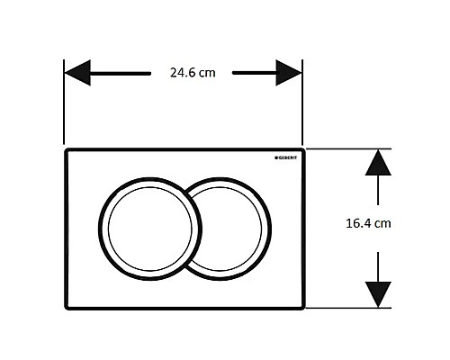 Инсталляция Geberit Delta 458.149.21.1 для унитаза с клавишей смыва Хром глянцевый