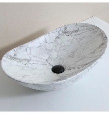 Раковина-чаша CeramaLux 63 Белый мрамор
