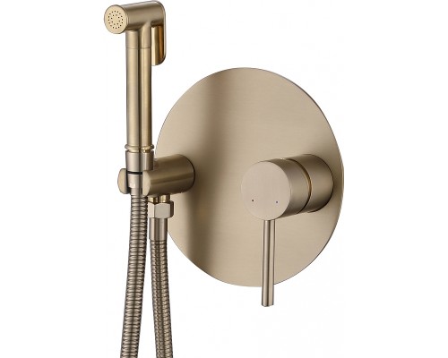 Гигиенический душ со смесителем Abber Emotion AF8826G Золото матовое
